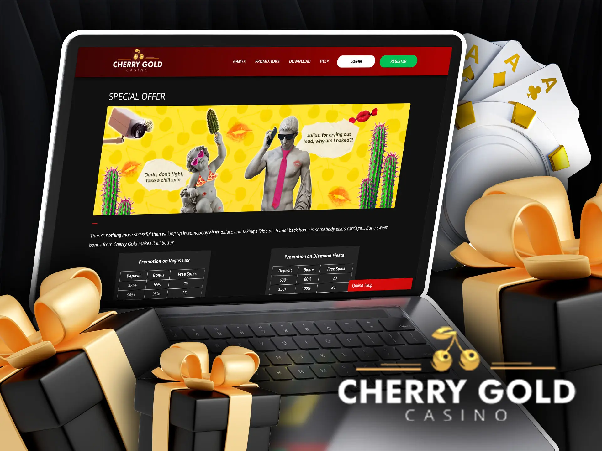 Special bonus at Cherry Gold Casino.