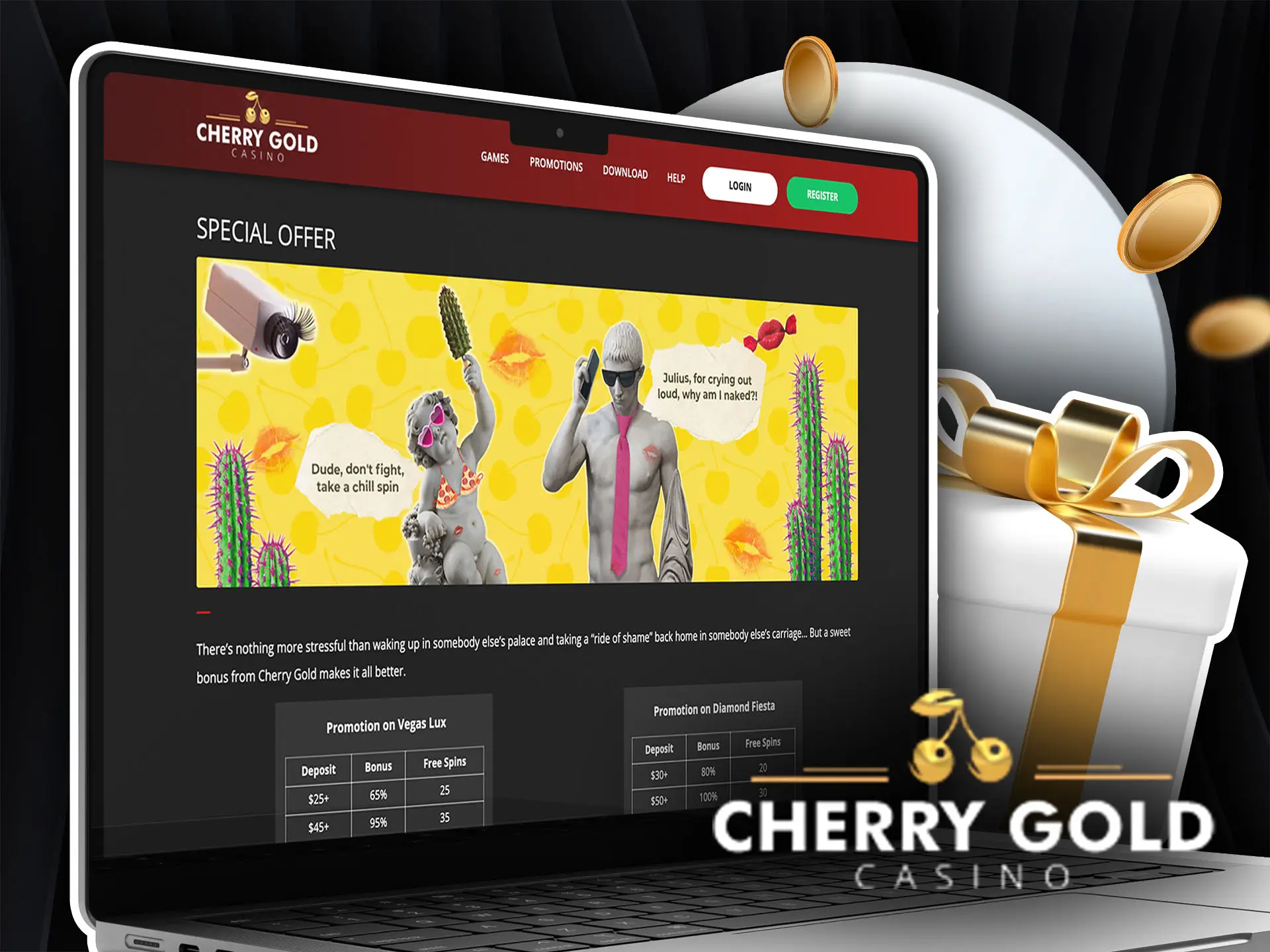 Special bonus at Cherry Gold Casino for United Kingdom.