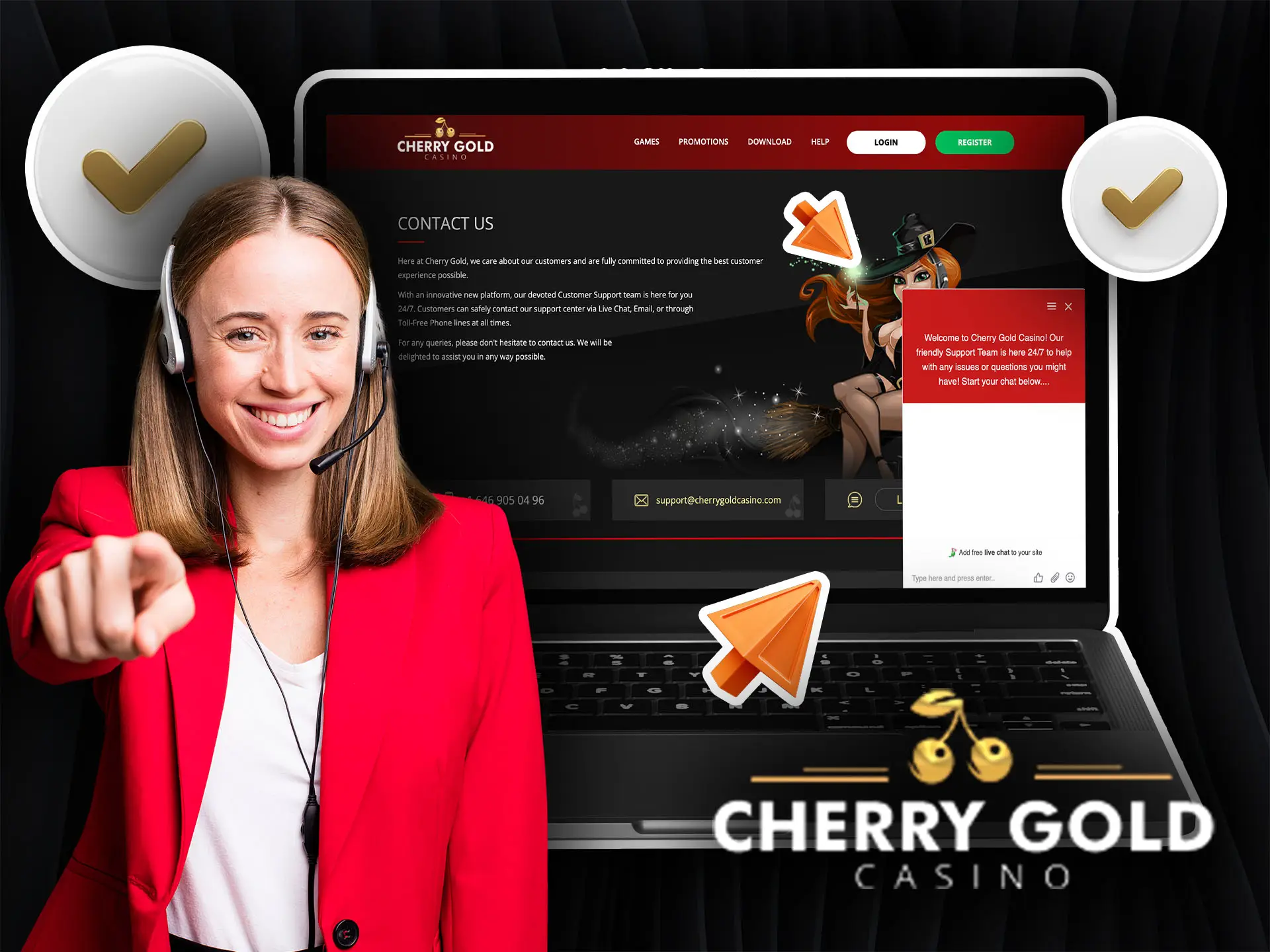 Chat with Cherry Gold Casino support for United Kingdom.