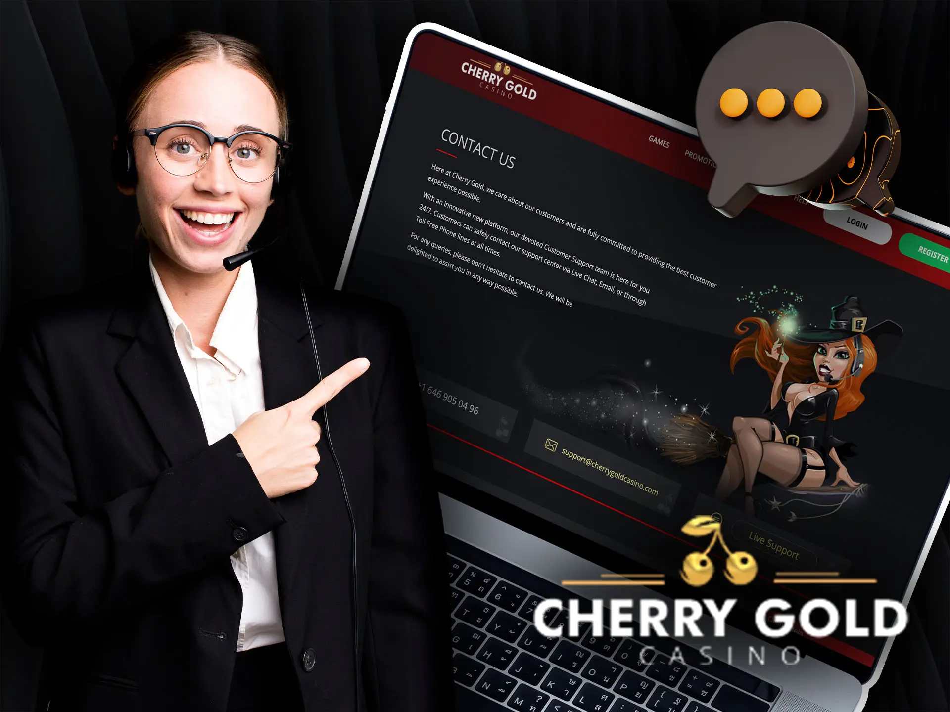 Cherry Gold Casino support contacts for United Kingdom.