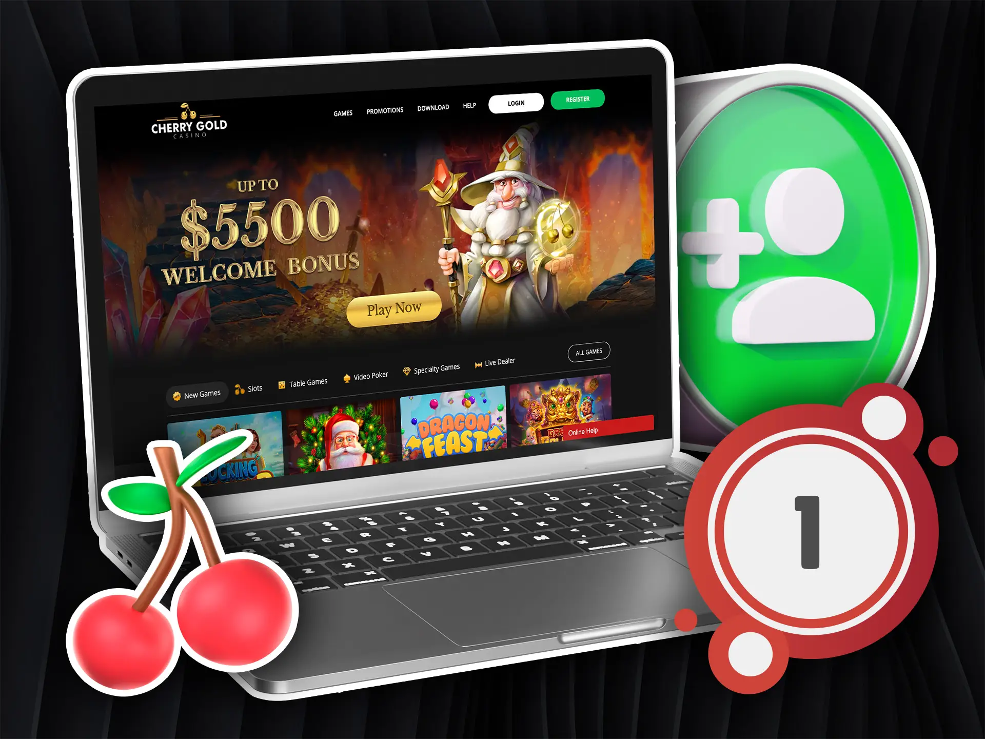 Visit the official Cherry Gold Casino website for United Kingdom.